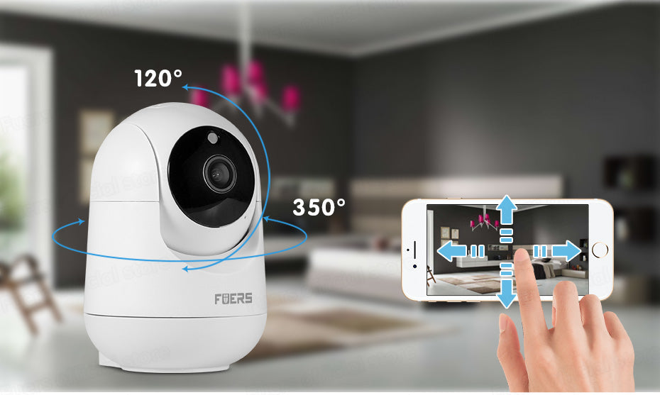 Caméra Surveillance WiFi Intérieure Caméra 360° Connectée Smartphone avec Détection Humaine