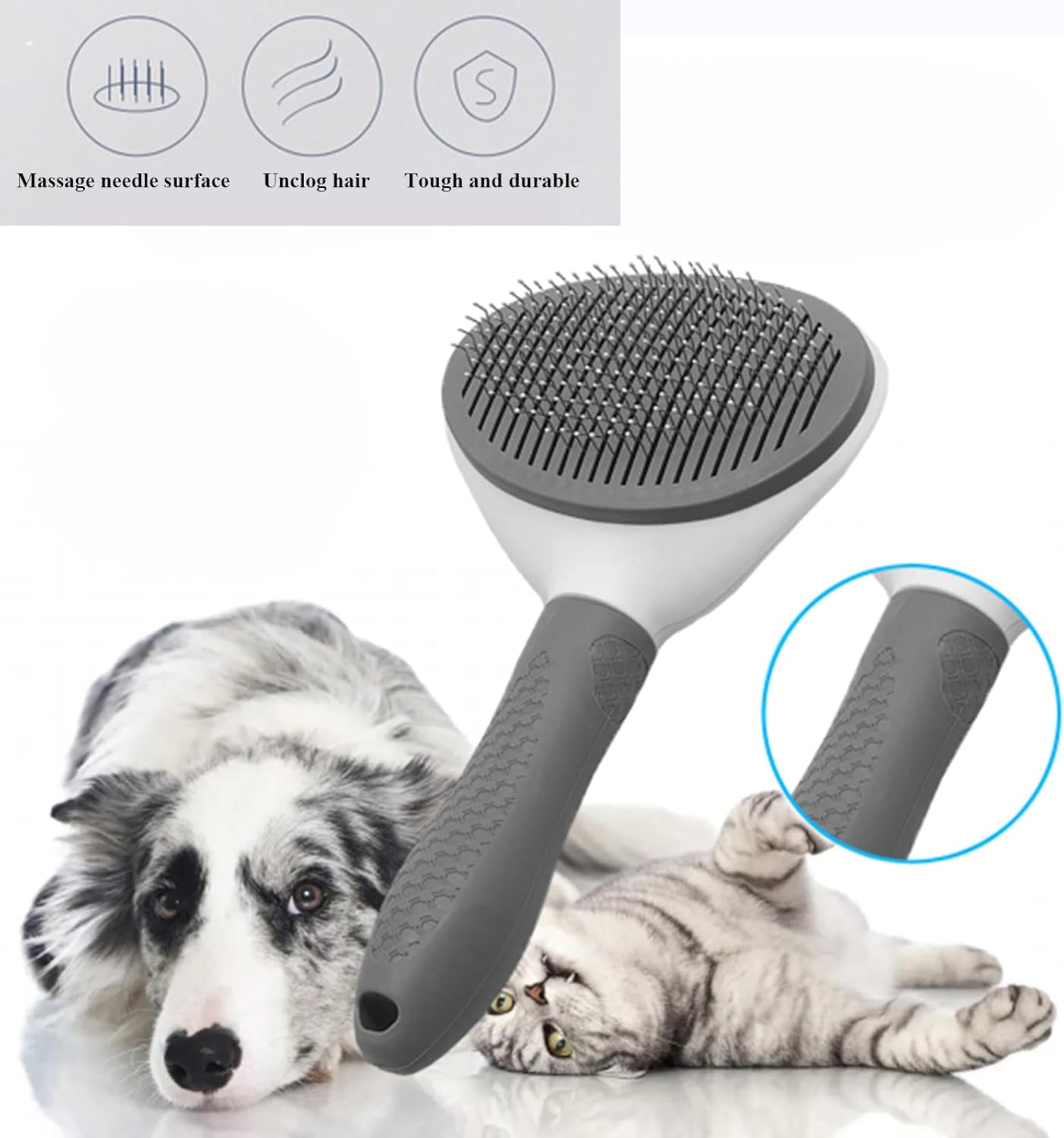 Brosse de Toilettage Autonettoyante pour Animaux