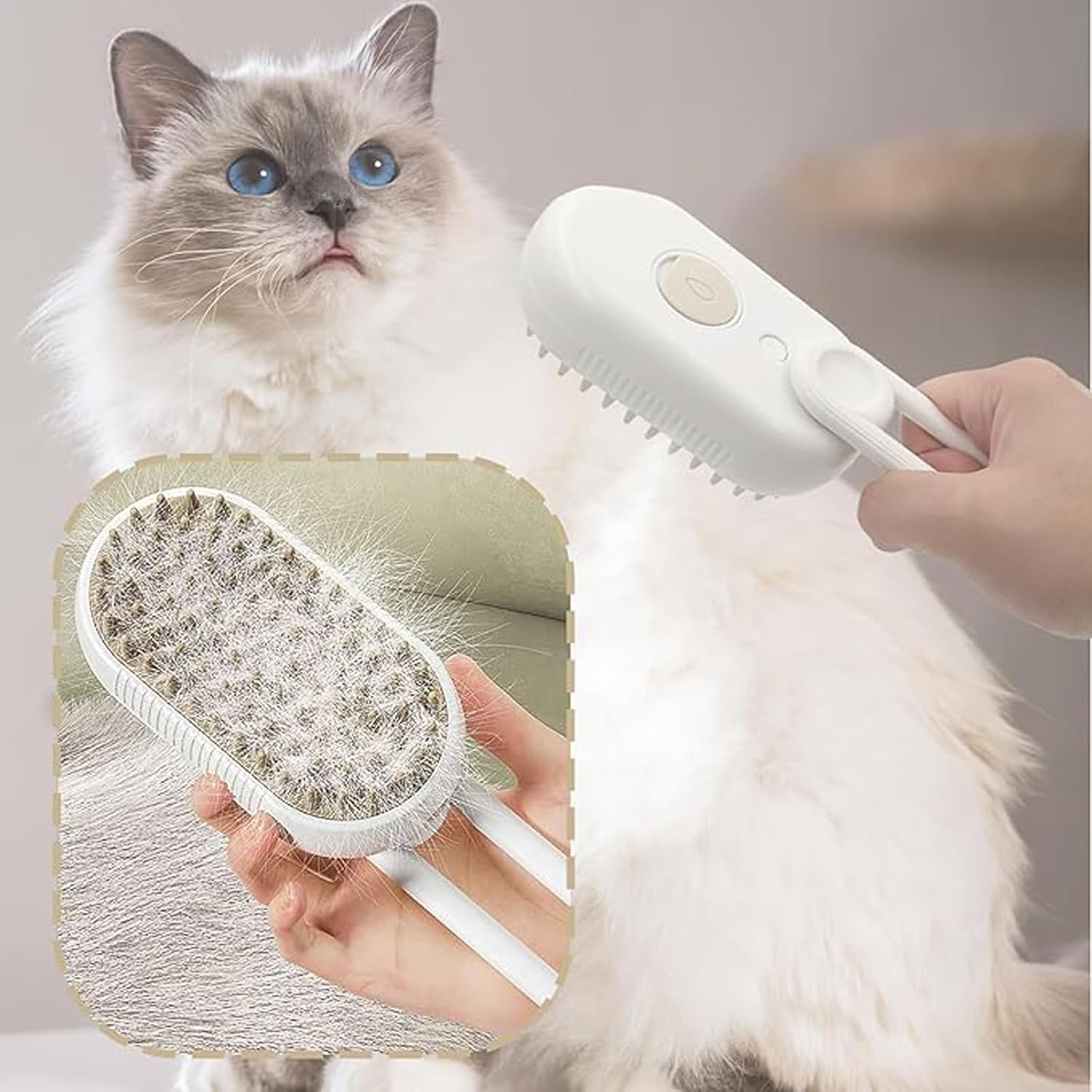 Brosse à vapeur pour chat