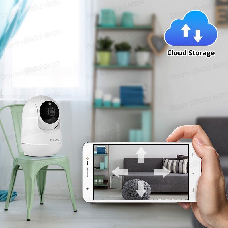 Caméra Surveillance WiFi Intérieure Caméra 360° Connectée Smartphone avec Détection Humaine