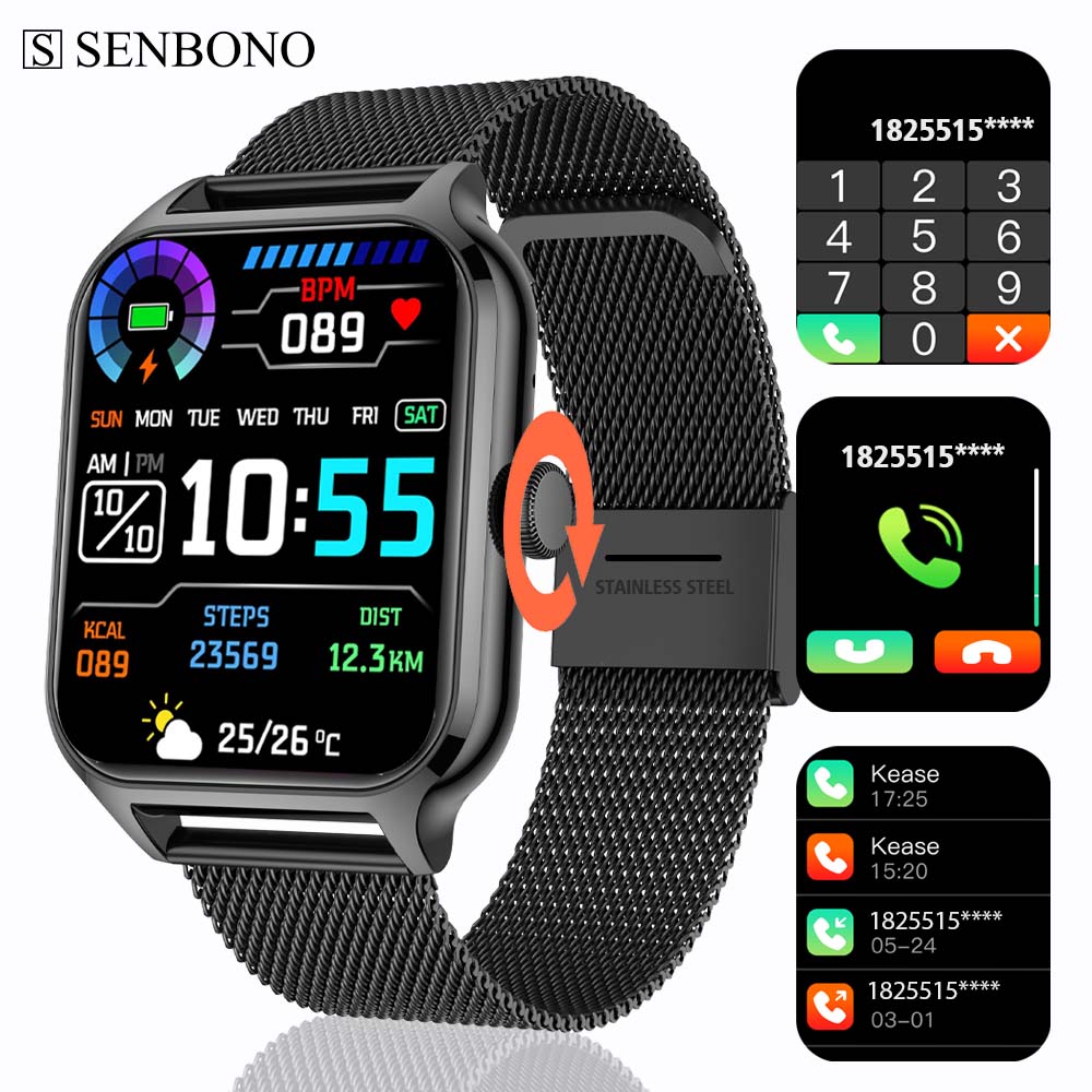 Montre Connectée, 1.85"HD Smartwatch avec Appel Bluetooth