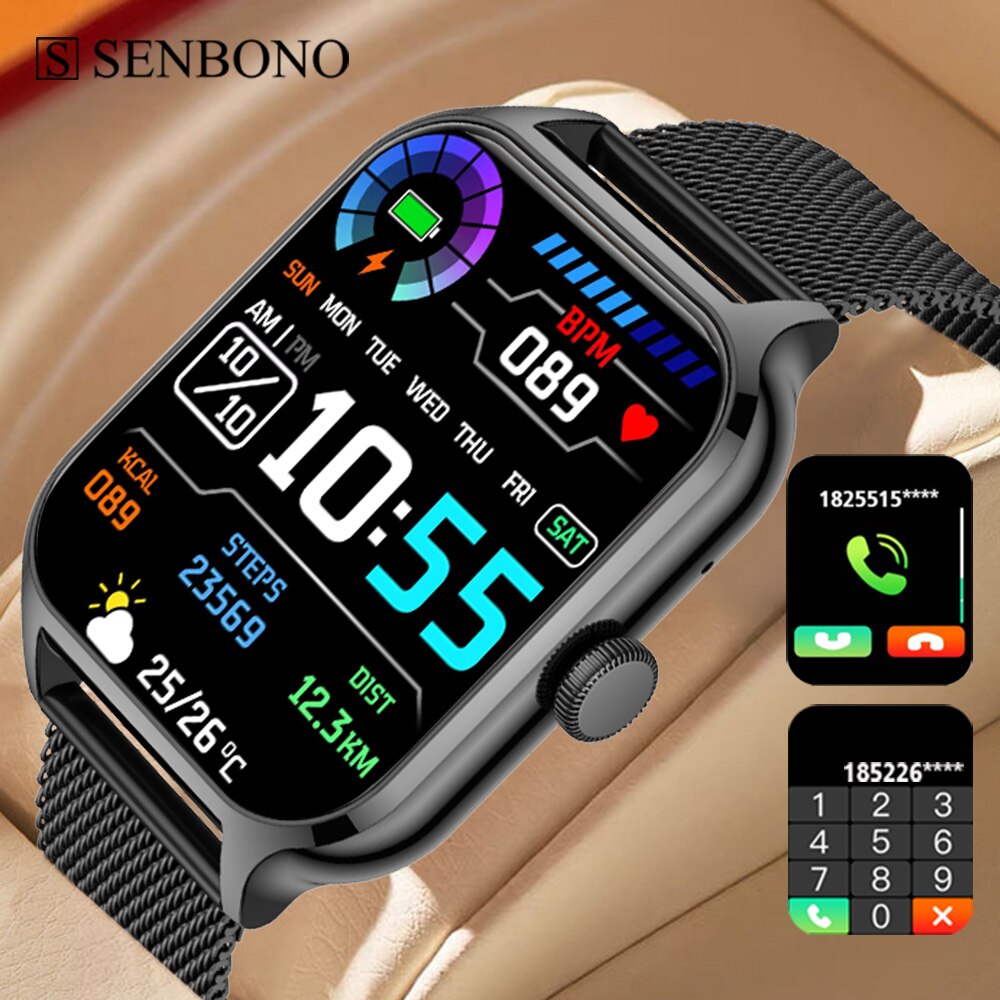 Montre Connectée, 1.85"HD Smartwatch avec Appel Bluetooth